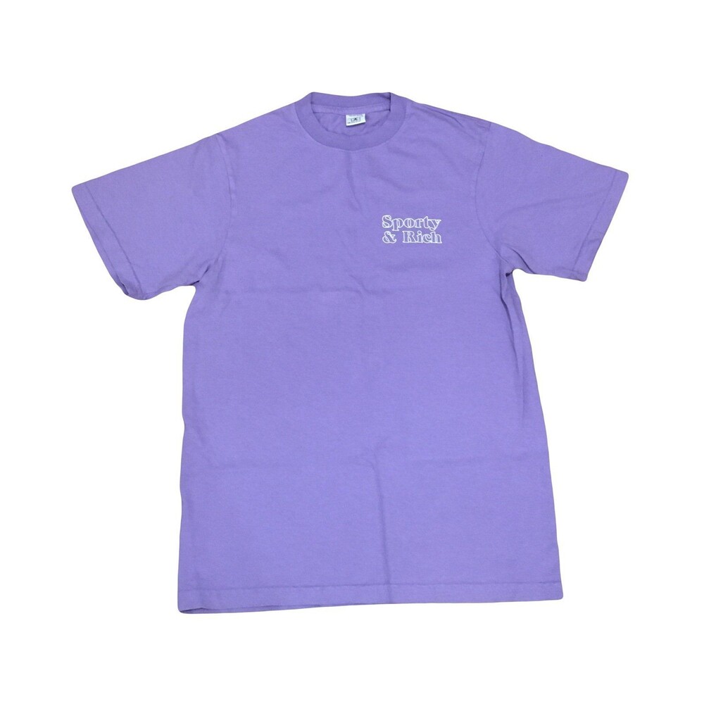 Sporty & Rich Purple Short sleeve Tshirt Tee Top Casual Athletic Comfy XS